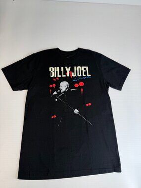 Billy Joel Shirt Men Medium Live Concert Date City Barking Iron Work Party Go